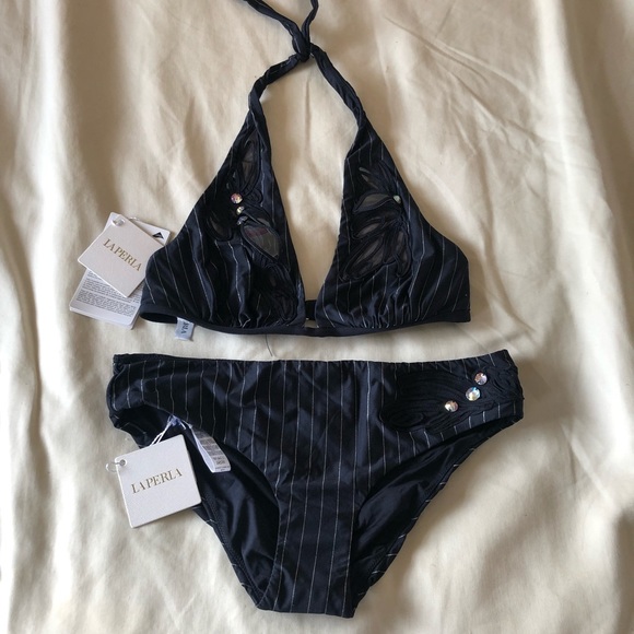 La Perla Other - La Perla Avant Garden Navy Swimsuit